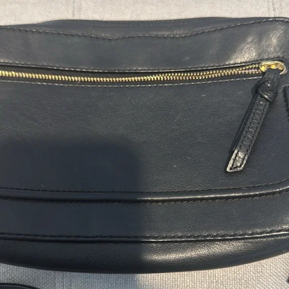 Black Coach Handbag. 10 inches wide by 6 inches high. - Picture 3 of 5
